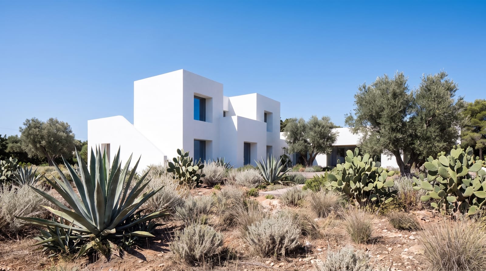 The house against dry scrub